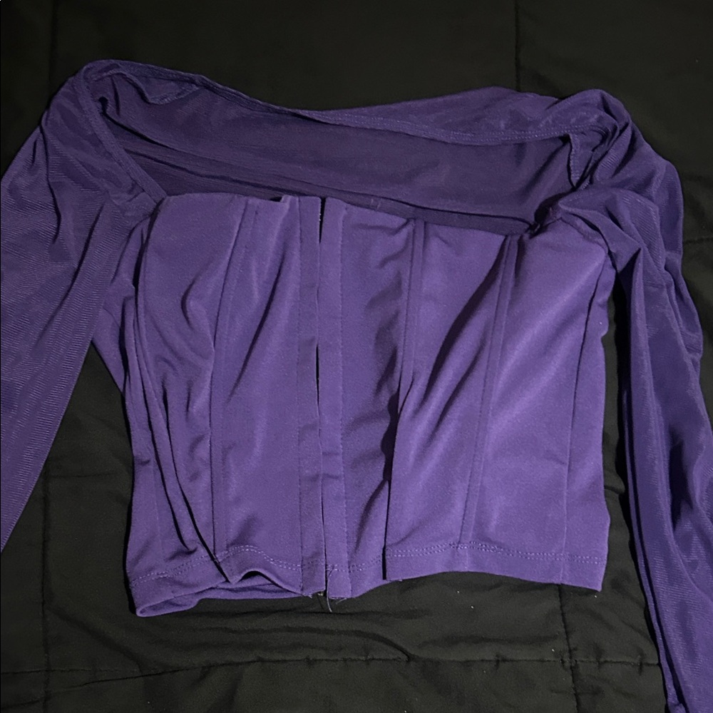 Urban Outfitters Purple Off-Shoulder Blouse